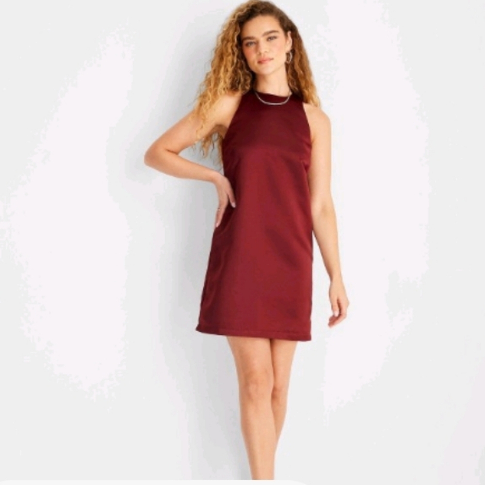 NWT FUTURE COLLECTIVE MAROON DRESS